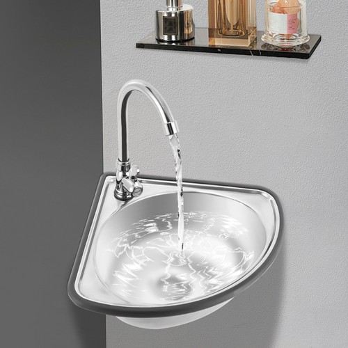 Single triangle wash basin - single,